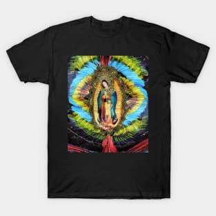 Our Lady of Guadalupe Mexican Virgin Mary Mexico Aztec Tilma 20-103 T-Shirt
